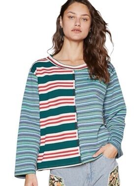 105:  POL NEW TOP BLUE MULTI (H27)